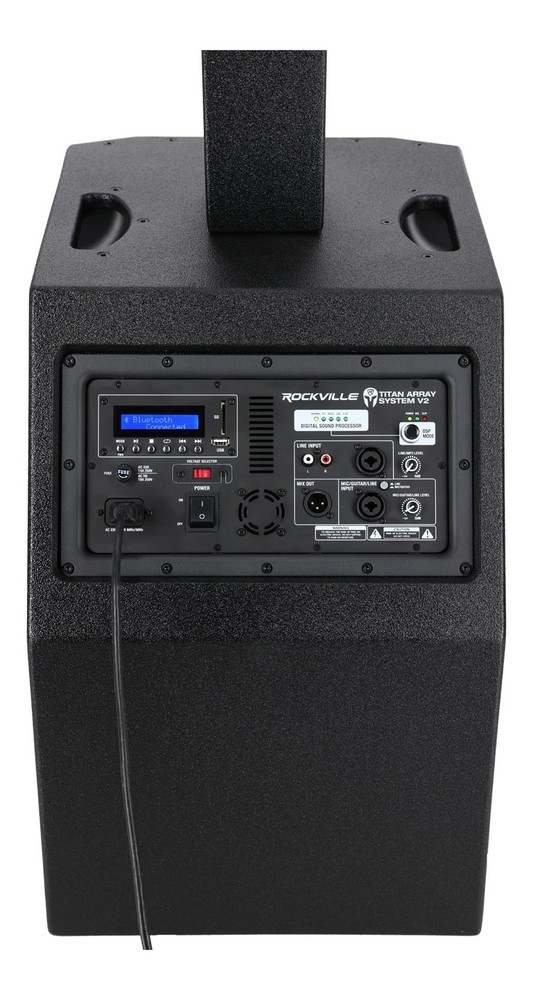 (2) Rockville TITAN ARRAY SYSTEM V2 Powered Column Array Speakers Dual 10" Subs