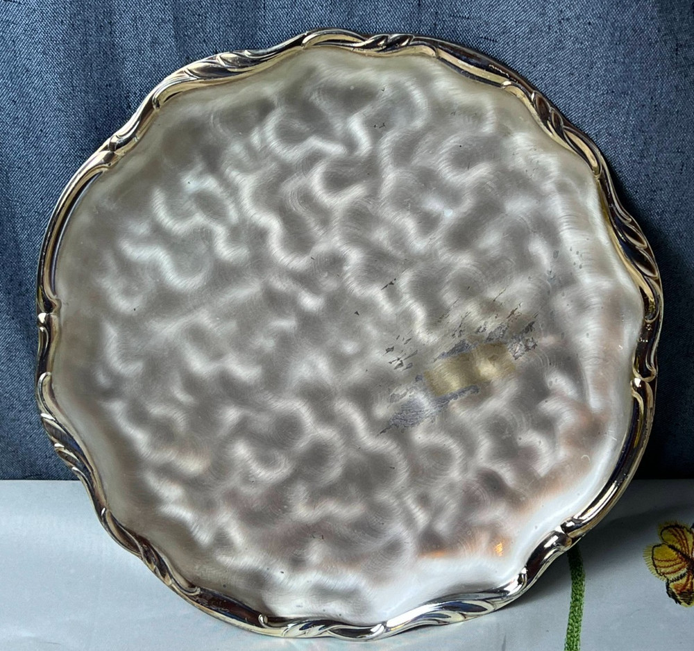 WMF IKORA Germany Silver Plated 12" Serving Dish Tray Platter Ruffled Edge FFRA