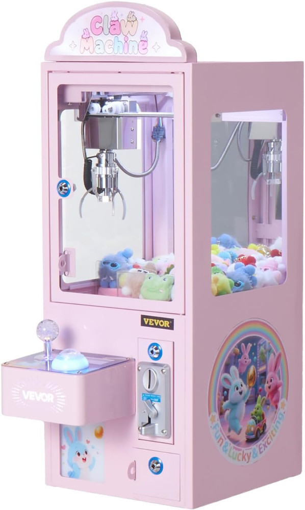 Claw Crane Machine, Medium-Sized Arcade Game Machine with Light & Sound, Adjusta