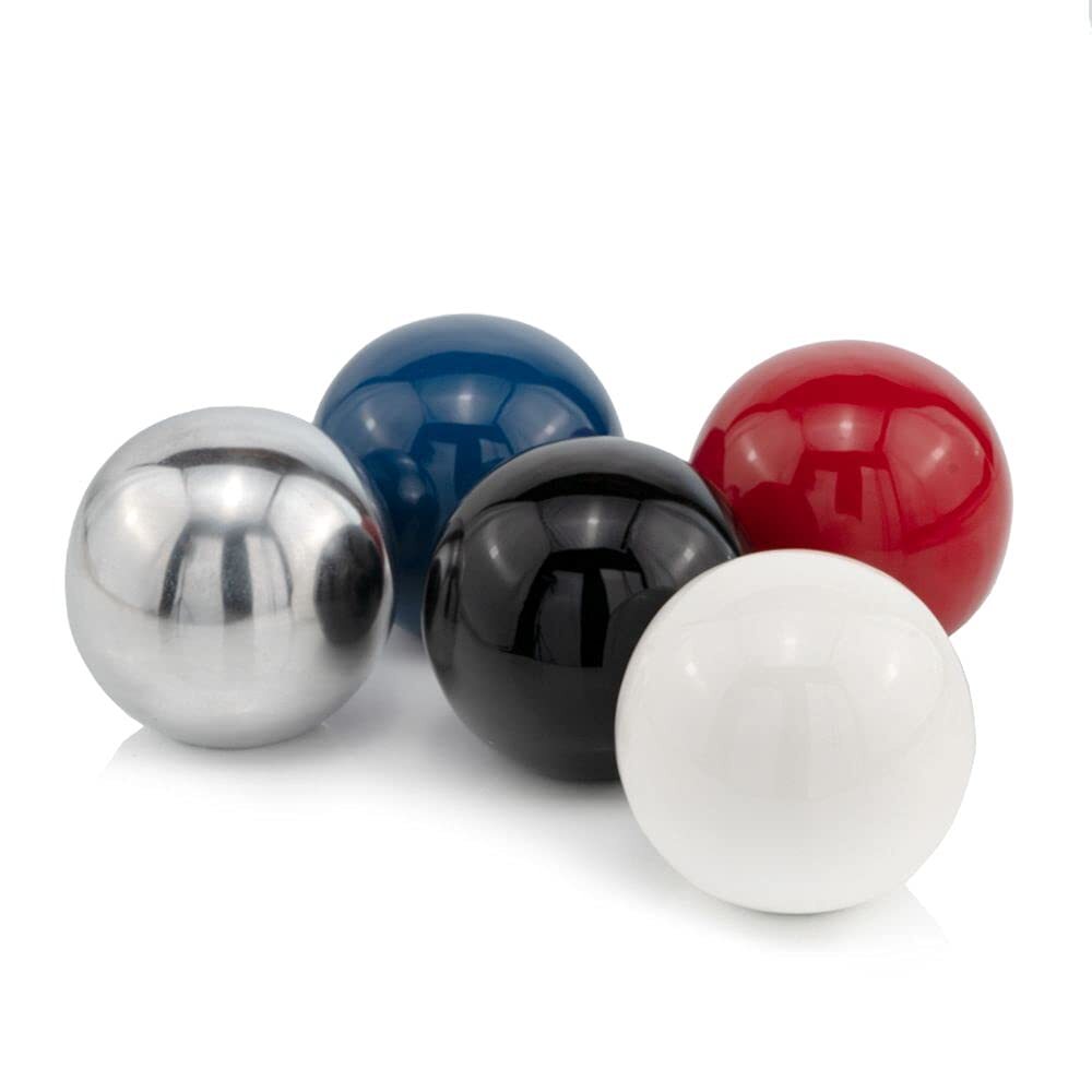 3 Red Aluminum Decorative Orb Tabletop Sculpture