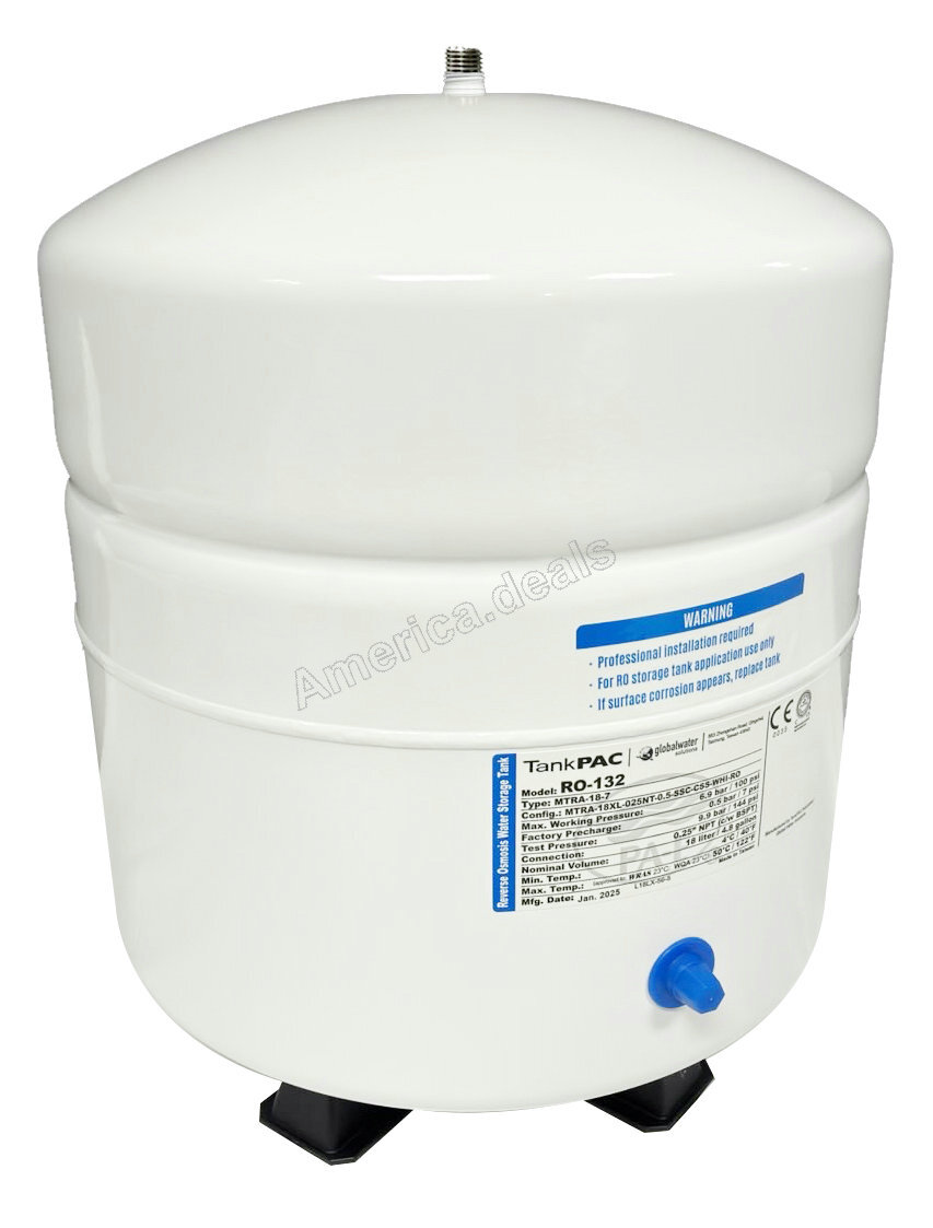 4.8 Gallon NSF Reverse Osmosis Water Tank - Water Storage Metal RO Water Tank