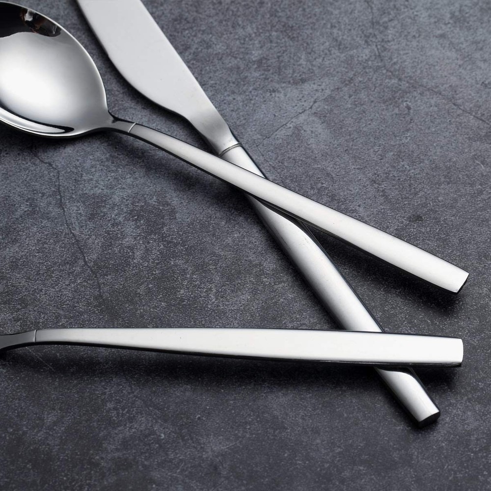 Berglander Flatware Set 20 Pieces, Stainless Steel Flatware Set, Silverware S...
