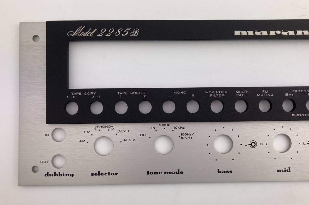 New! Marantz 2285B Receiver Front Panel Faceplate (Face Plate)