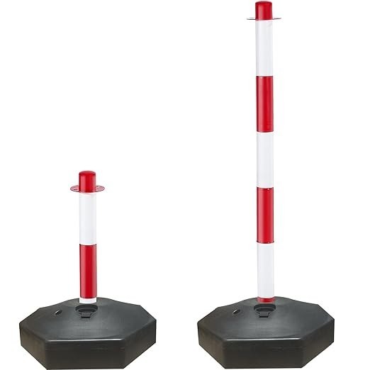 Adjustable Traffic Delineator Post Cones, 6 Pack