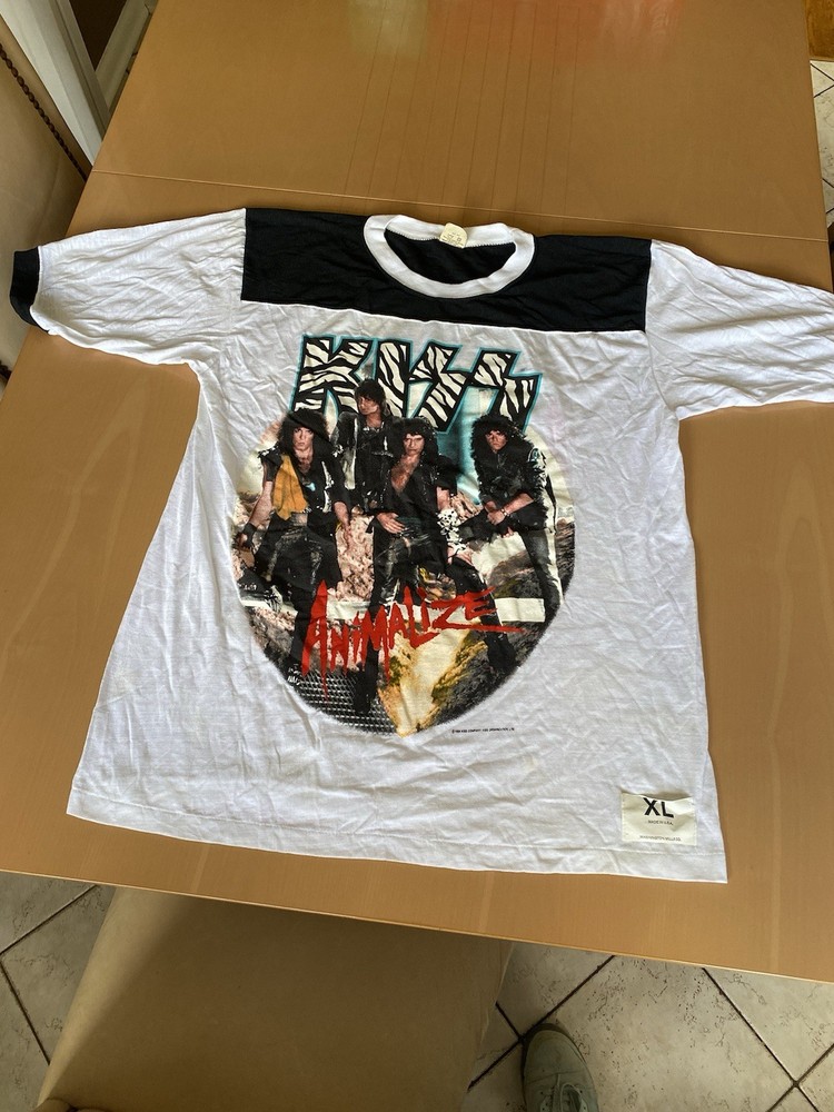 Vintage Kiss 1984 Animalize Tour Concert T Shirt Original Vintage XL