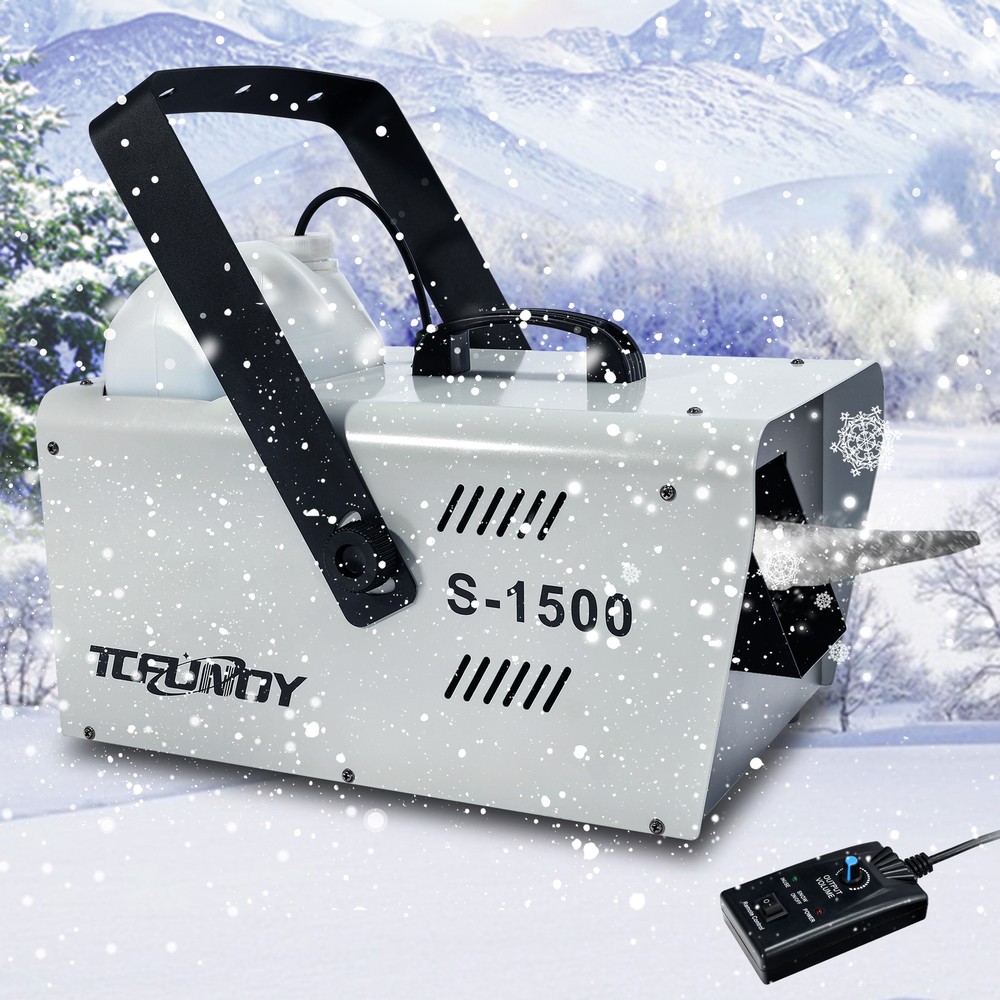 2Pcs 1500W Snow Machine Snowflake Maker Machine Stage DJ Flake Effect w/Remote