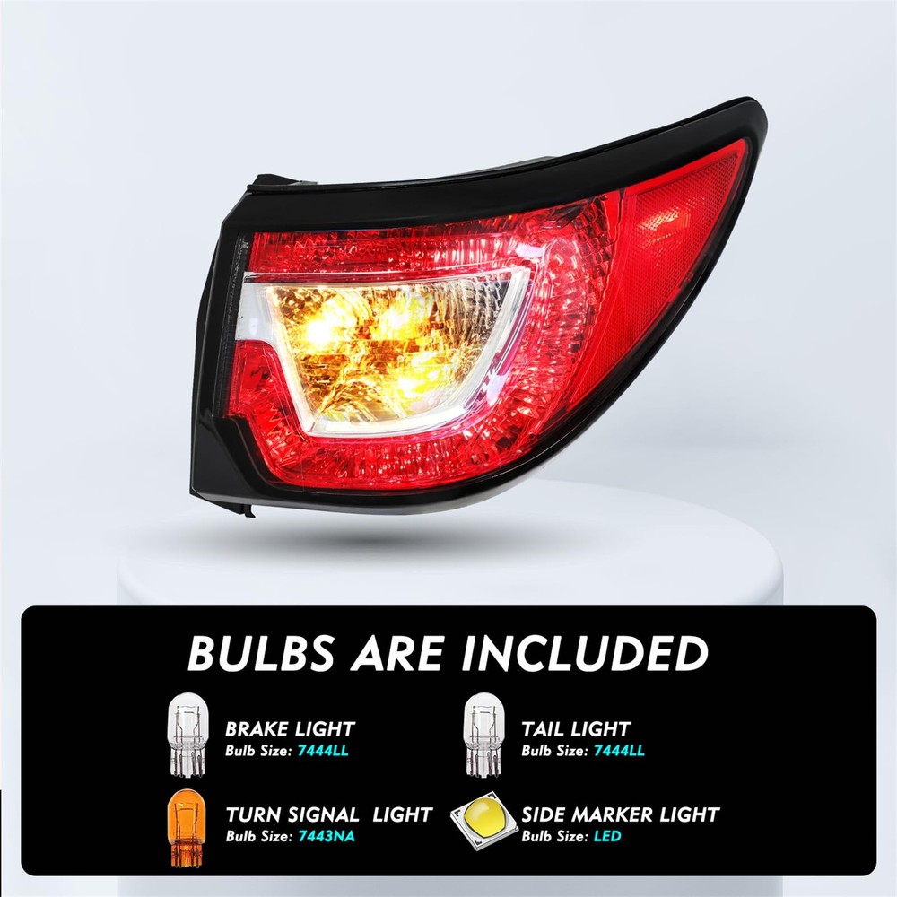 Taillight Assembly 2013-2017 Traverse Halogen Outer Rear OE Replacement Pair