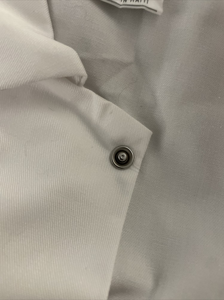 Publix Meat Cutter Jacket 3XL Button LS Long White Collar