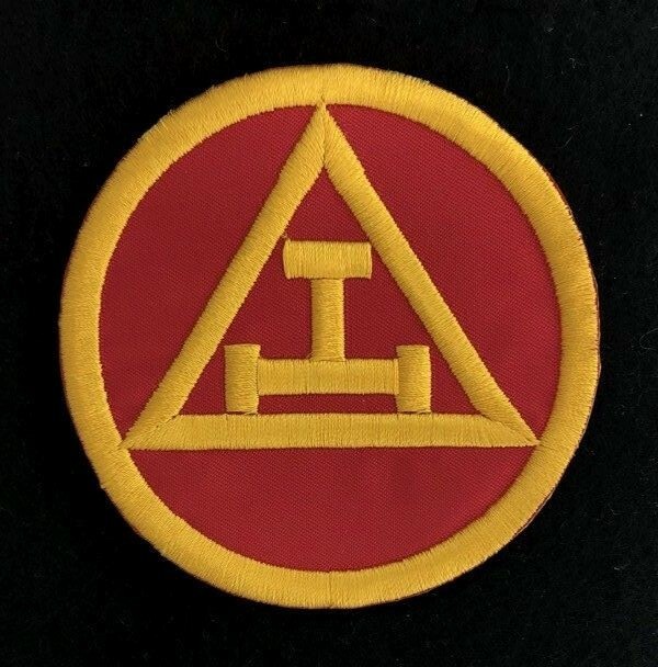 Masonic Royal Arch Chapter Embroidered Emblem Patch - Red & Yellow (RAM-3-RY)