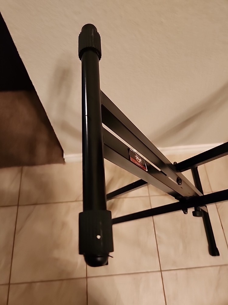 Double X-shaped keyboard stand Black