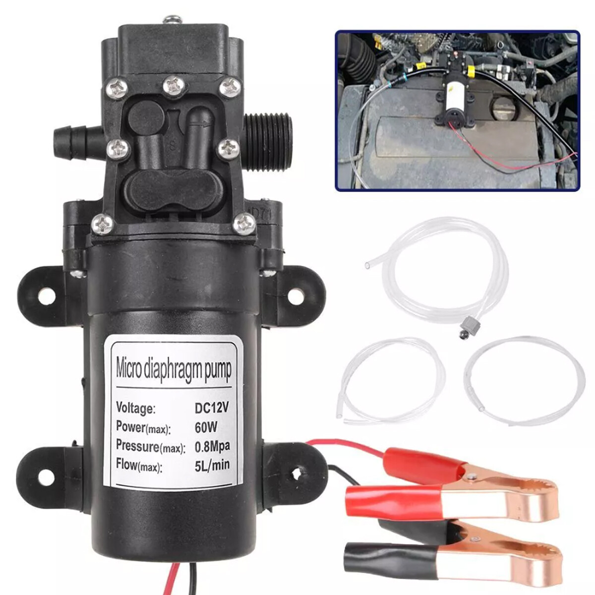 DC 12V 5L Transfer Pump Extractor Fast Change Oil Fluid Scavenge Suction Vacuum