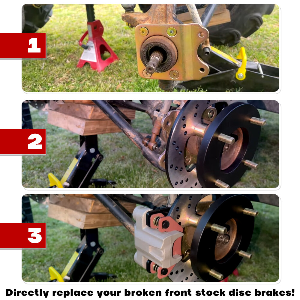 ATV Front Disc Brake Conversion Kit For Honda Foreman 400 450 4x4 (All Models)