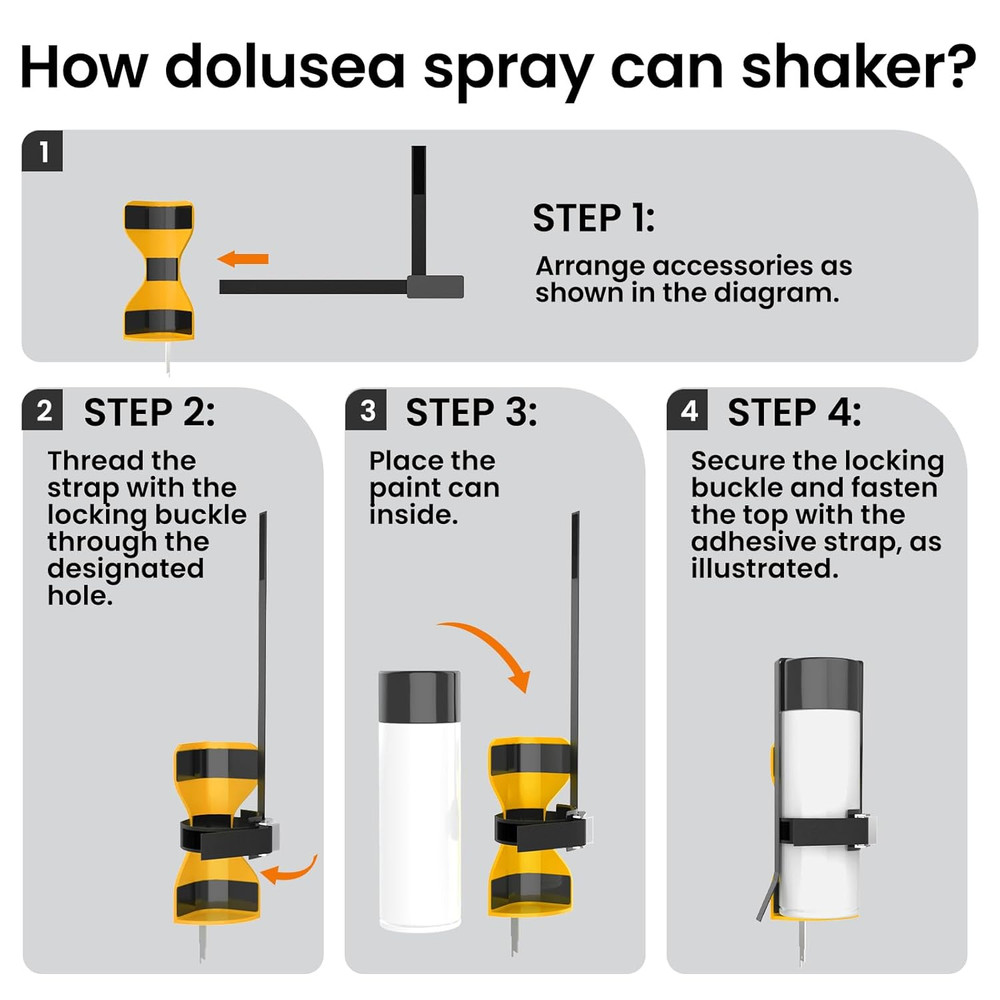 Universal Paint Can Shaker with One-Click Adjustment for 2" to 4" Cans