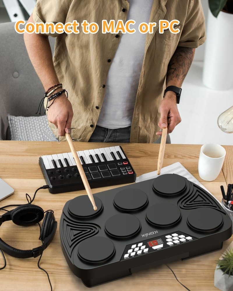 Konix 7-Pad Electronic Drum Machine