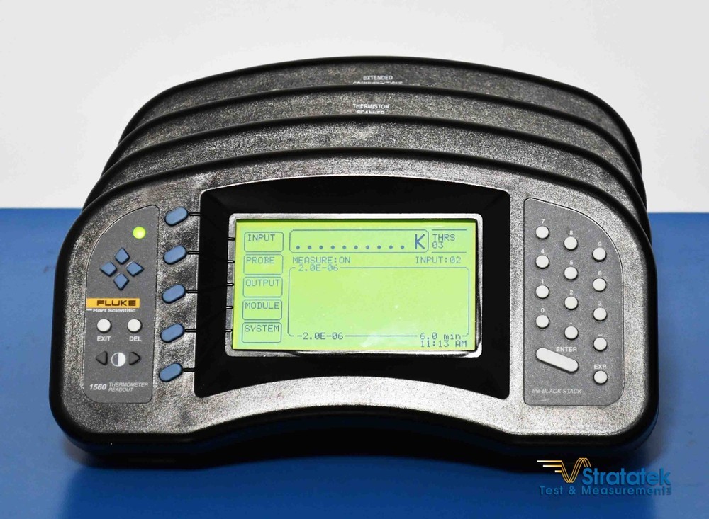 Fluke 1560 Black Stack Thermometer Readout with 4 Modules And Warranty