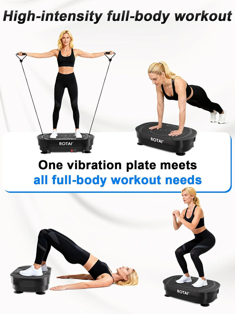 Vibration Plate Exercise Machine for Lymphatic Drainage，400 Lbs Capacity Shake P