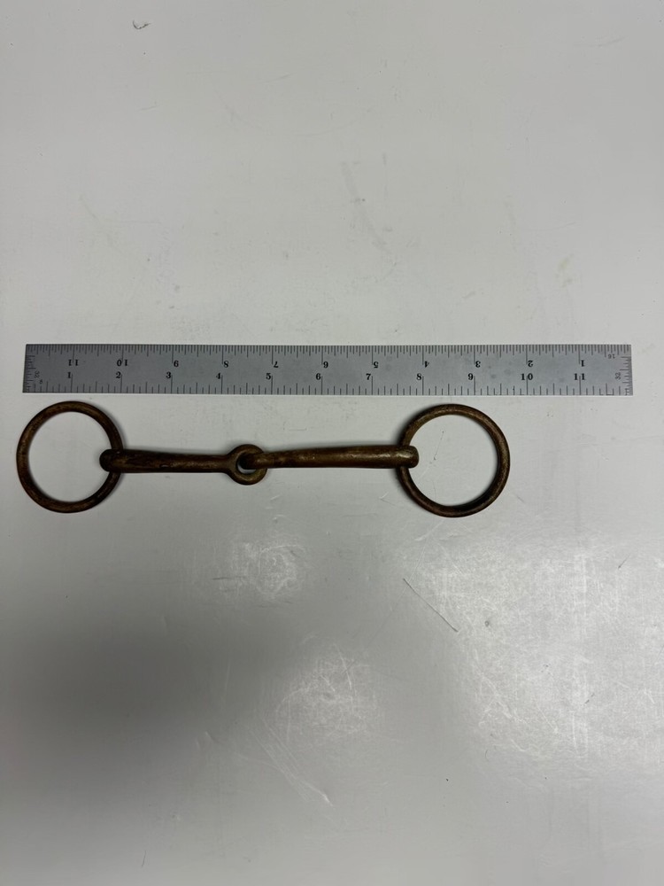 Antique snaffle riding bit Nickel