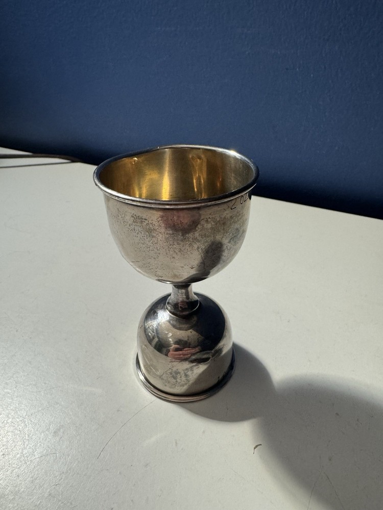 Vintage Wallace Solid Sterling Silver Double Jigger Shot Glass 33g