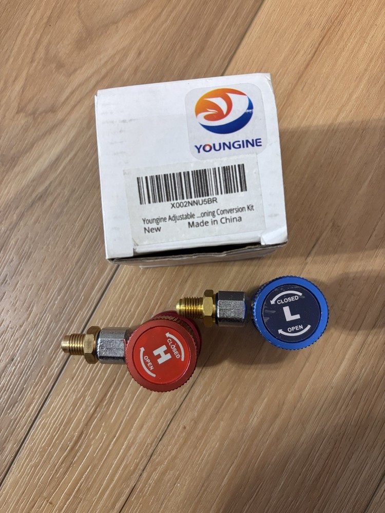 Youngine Adjustable R134A Adapter, Air Conditioning Quick Coupler Connector