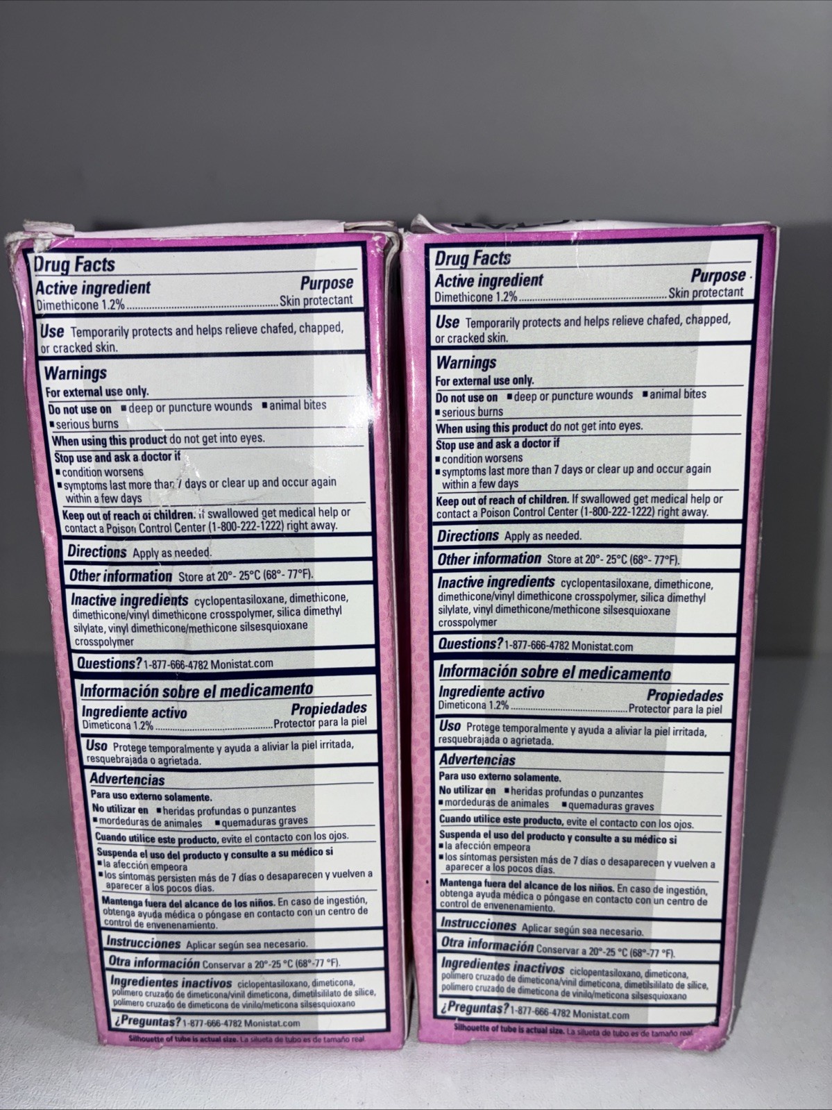 2 Monistat Care Chafing Relief Powder Gel 1.5oz Each/ New/ Exp 01/2027