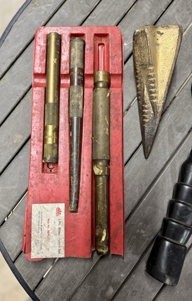 Mac Tools 3pc Brass Punch Set Brass Hammer proto snap on socket set Random