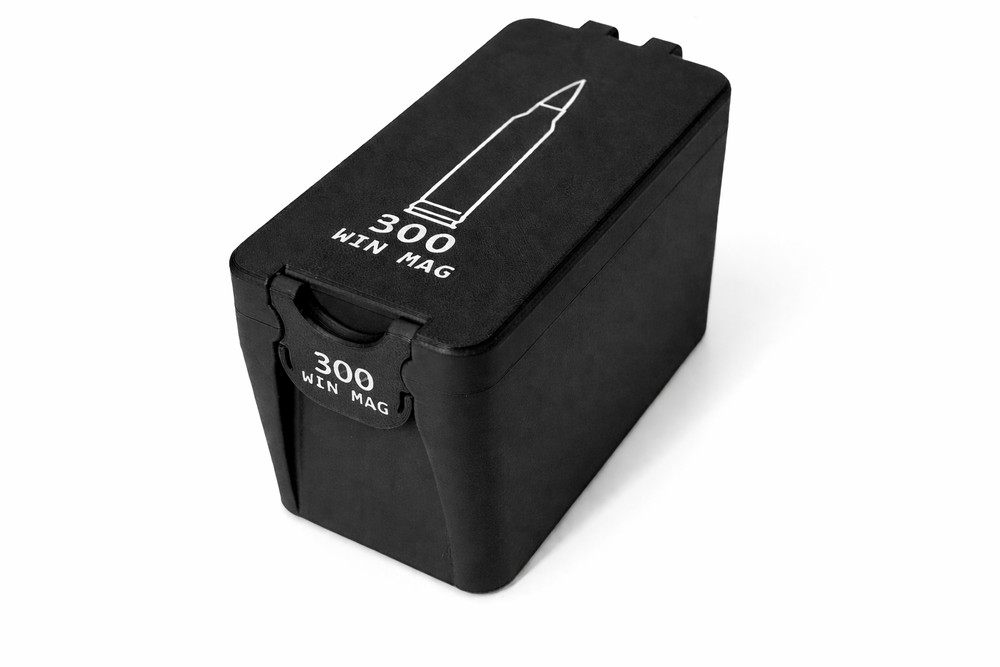 300 Win Mag Ammo Box – 40 Rounds - Snap Close Storage Box | Fully Customizable