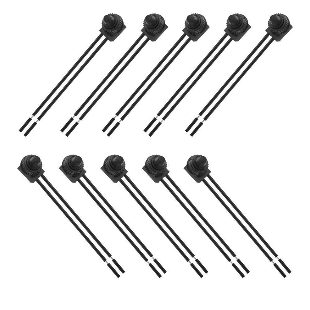 10Pcs Push Button Switch 4.5" Cord IP67 Waterproof for LED Light Motorcycle Part