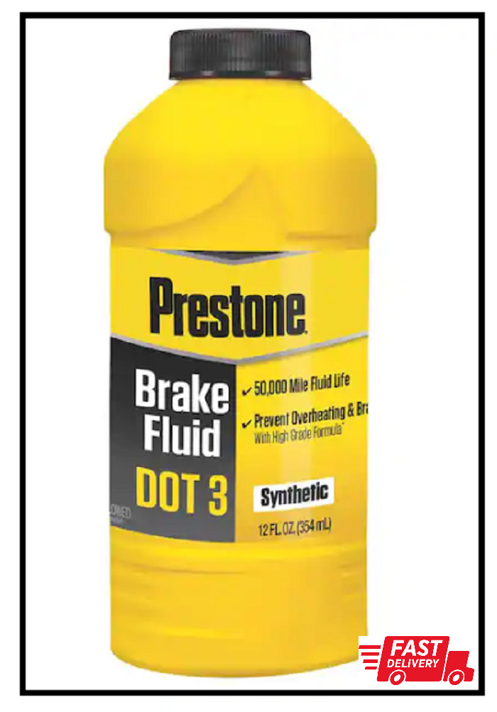 DOT 3 Brake Fluid 12 fl. oz. - Synthetic, High Grade, 50,000 Mile Performance