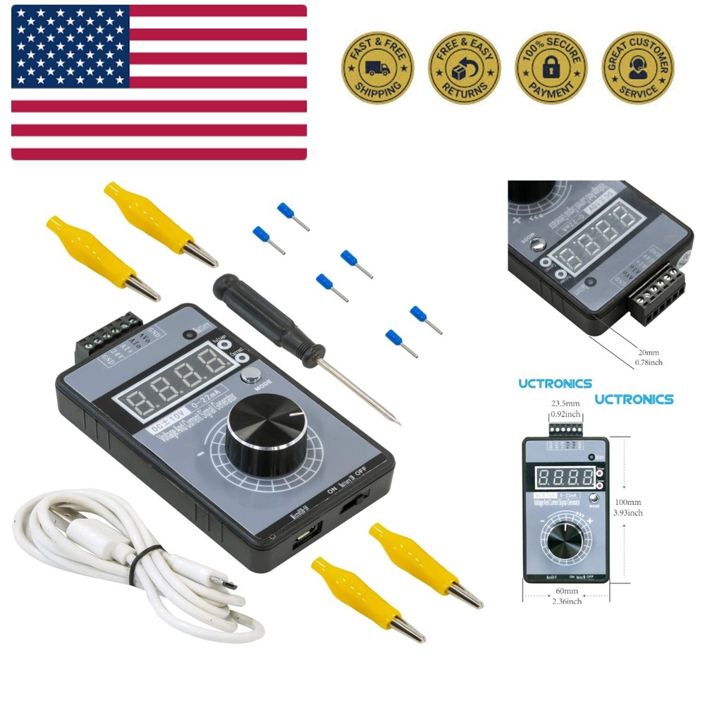 DC ±10V 0/4-20mA Current Voltage Signal Generator, USB Power Supply Interface...