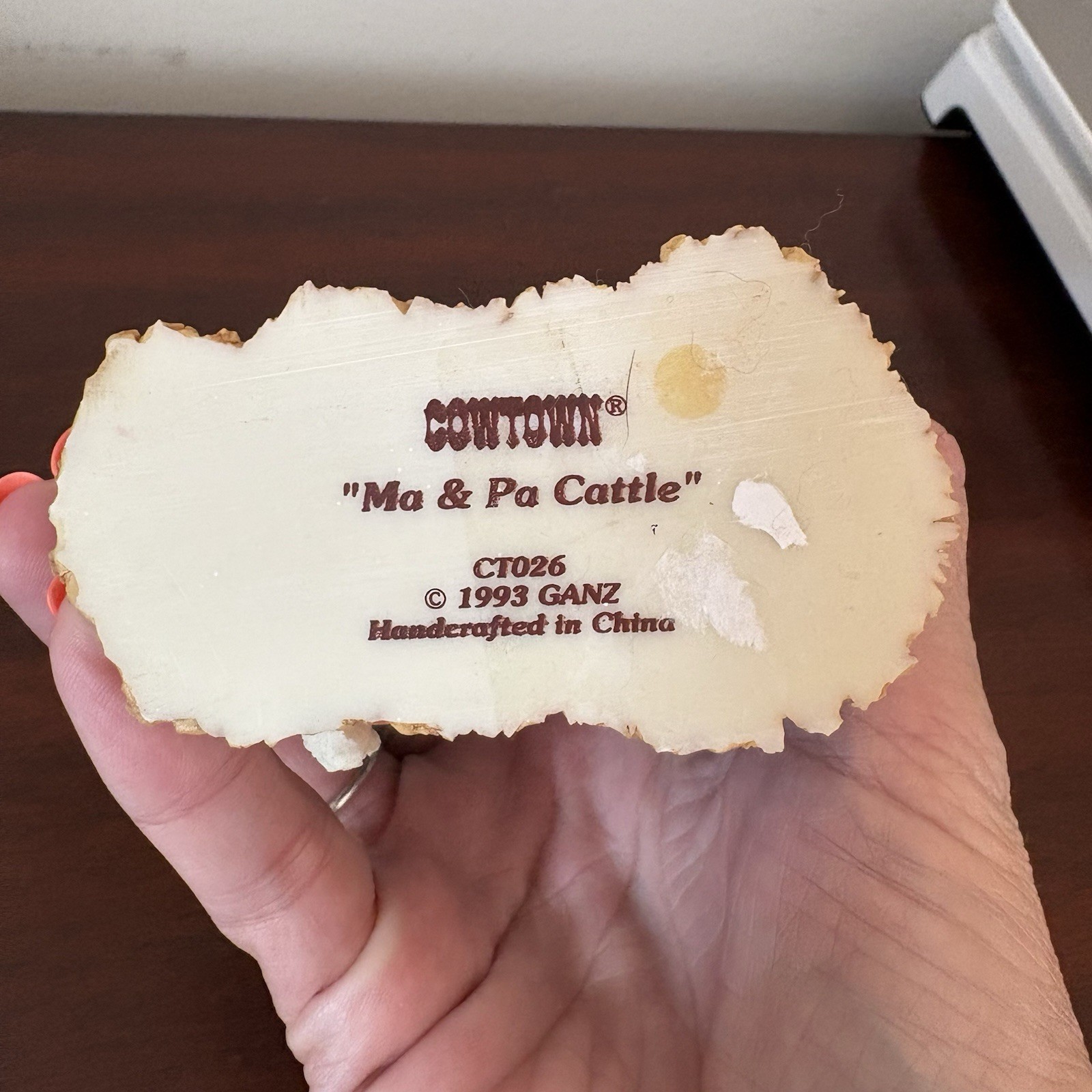 Ganz 1993 Ma & Pa Cattle Cows Figurine - Cowtown Collection - No Chips-