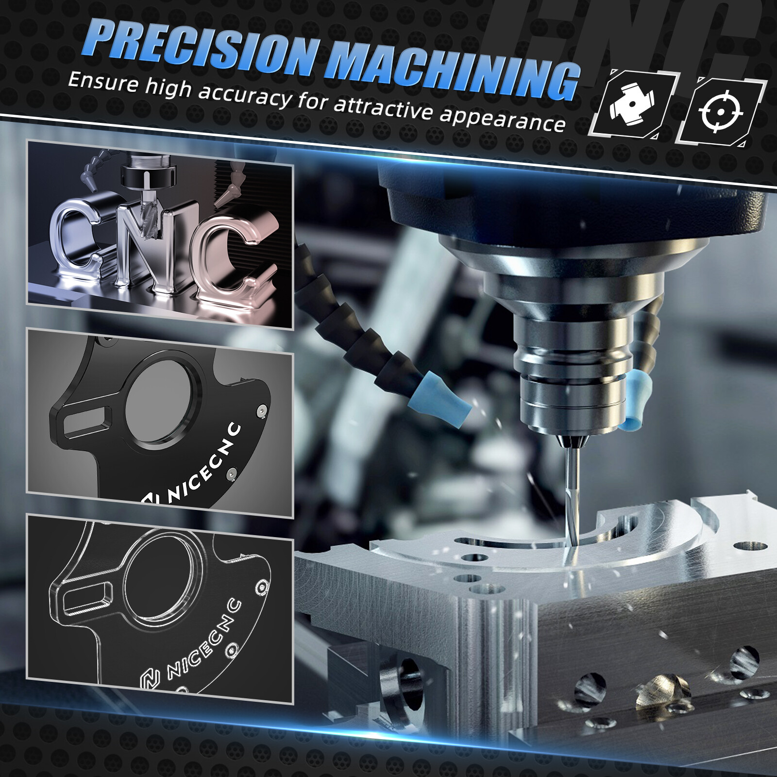 Rear Caliper Bracket Rotor Guard #43211-HP1-000 For Honda TRX450R TRX450ER Black