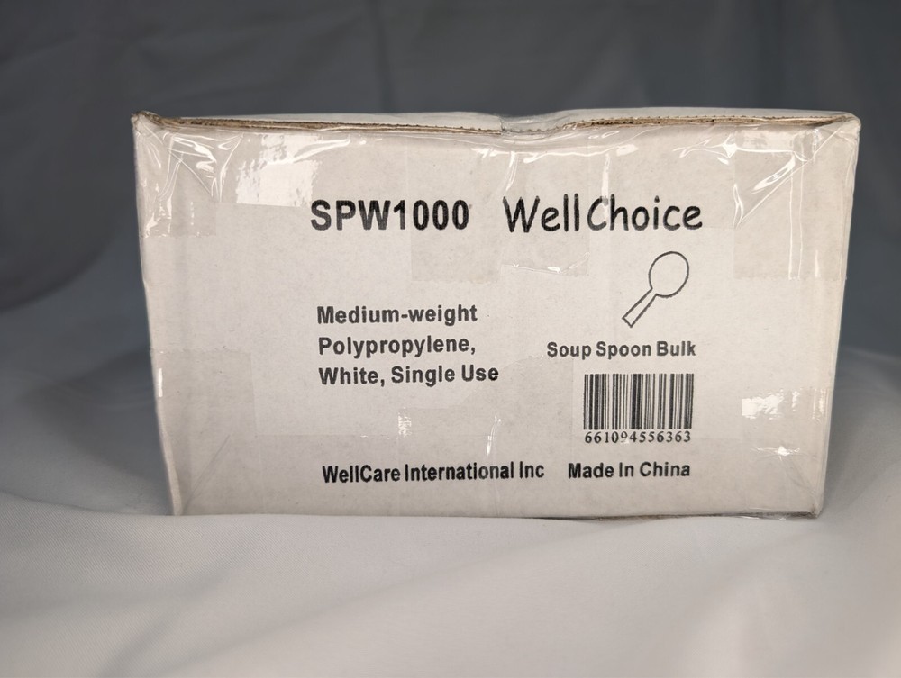 Medium Weight Disposable Plastic Spoon 1000- Bulk White Plastic Silverware