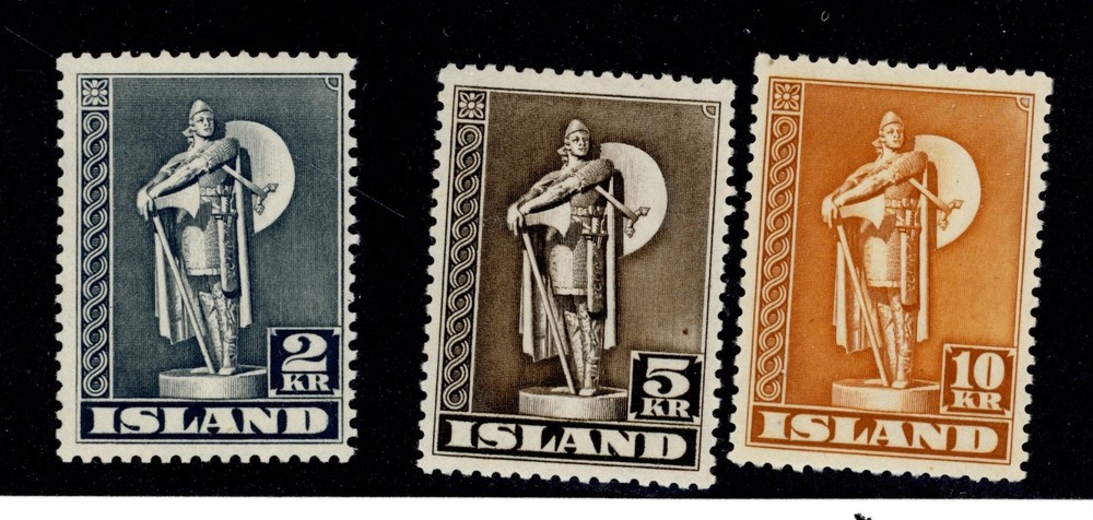 ICELAND--Complete Set Scott #229A-231A