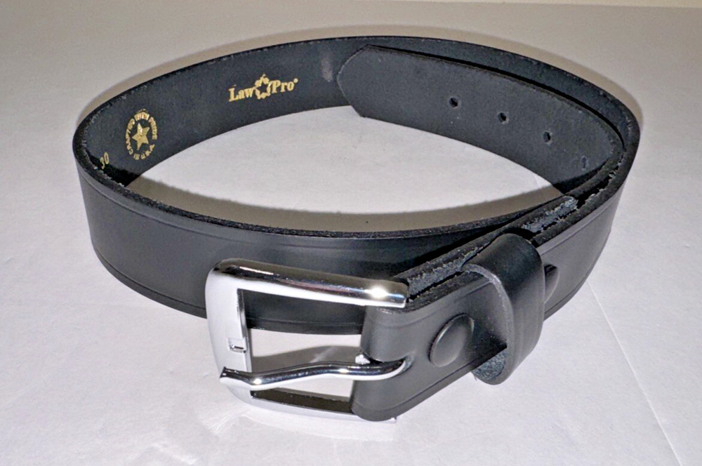 LawPro 1-1/2" Leather Garrison Belt, Smooth, sz: 30