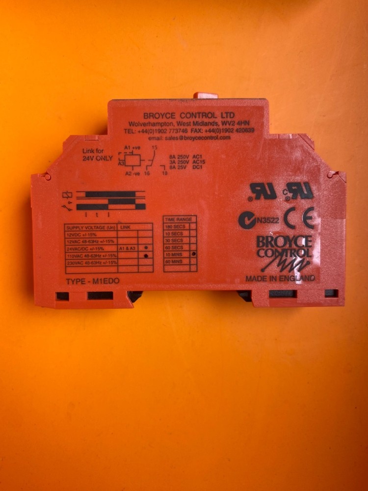 BROYCE CONTROL M1EDO ANALOG TIME DELAY RELAY