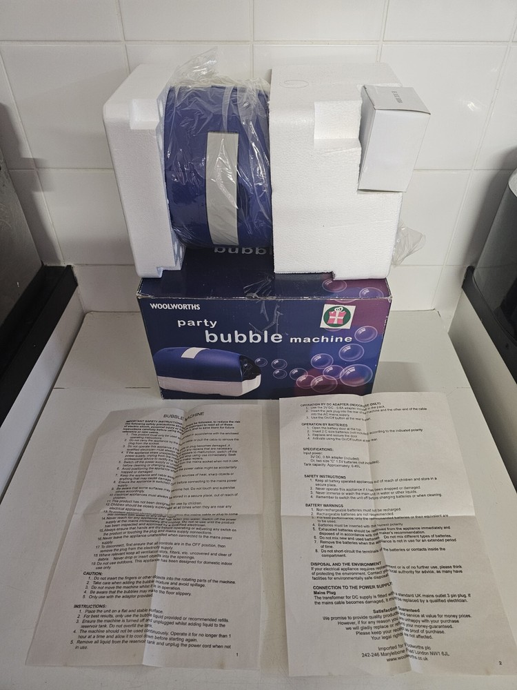 Vintage Woolworths Party Bubbles Machine