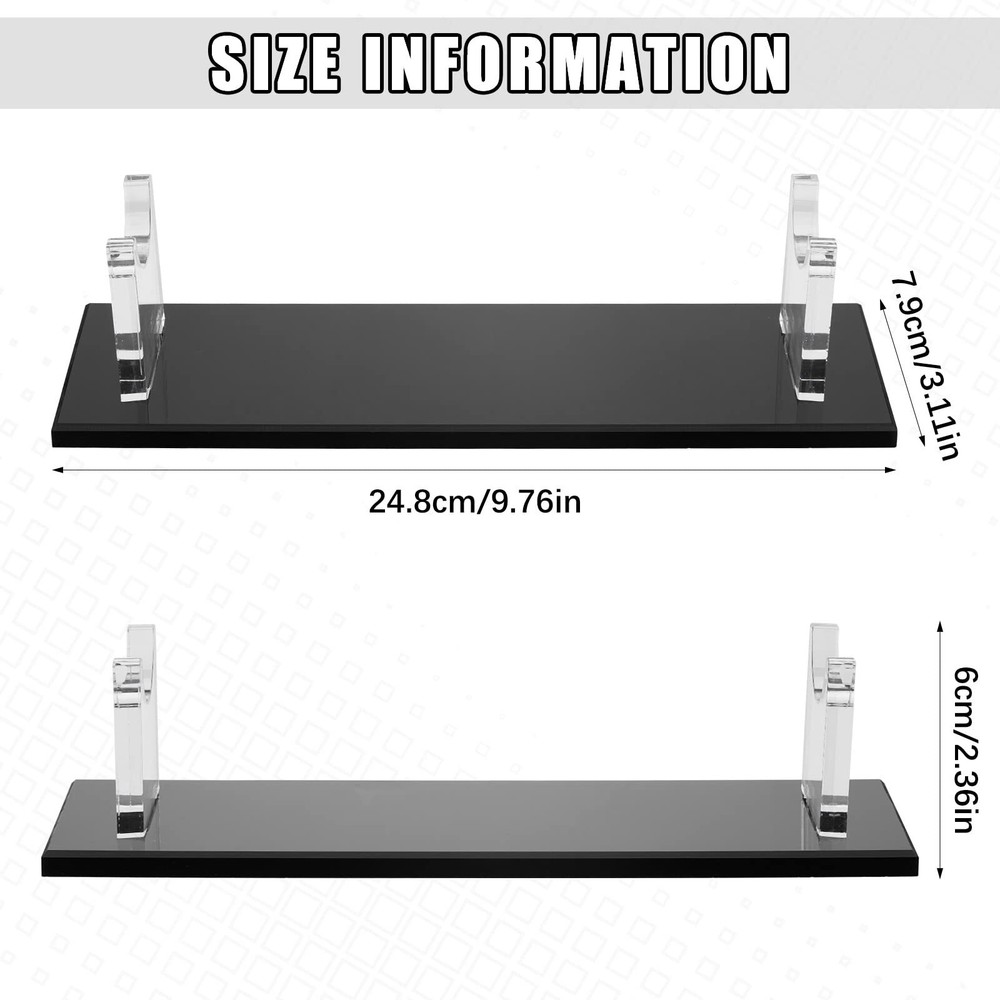 2 Piece Acrylic Sword Stand Desktop Holder Decorative Fixed Display Rack