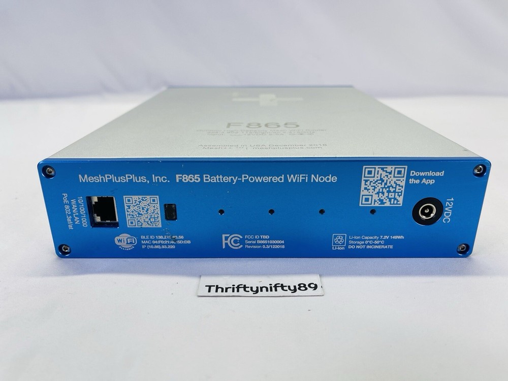 Mesh Plus Plus High Capacity Mesh WiFi Router, (for Parts, Untested)