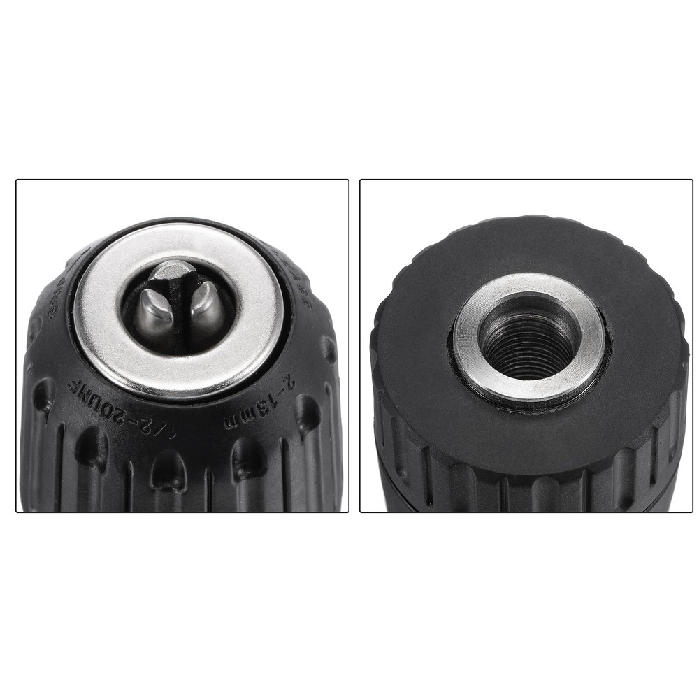 2-13mm Capacity 1/2-20UNF Keyless Drill Chuck Machine w Adapter 1/2" Socket