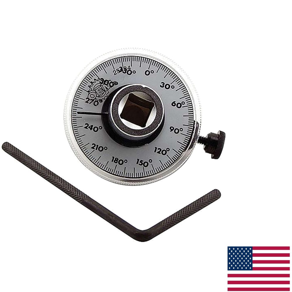 Durable 1/2 Inch Torque Angle Gauge - Adjustable Mechanical Measuring Tool