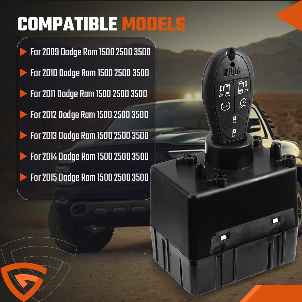 for 2009-2015 Dodge Ram 1500 WIN Module Wireless Ignition Node Node w/Keys USA