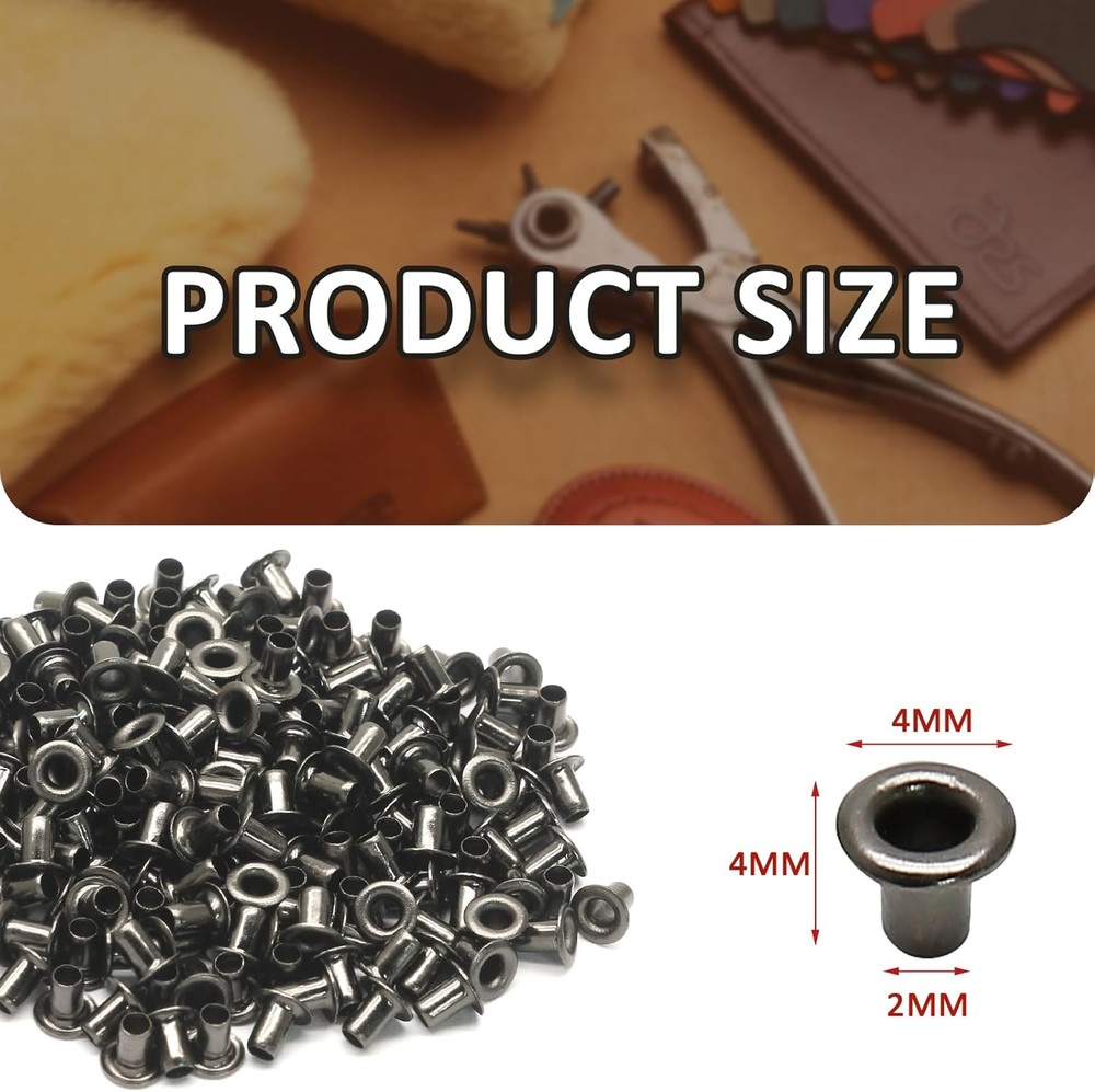 Tiny Grommets Eyelets Self Backing 2mm 200 Pack