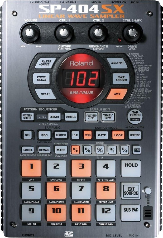 Roland  SP-404SX Portable Linear Wave Sampler  W/Box