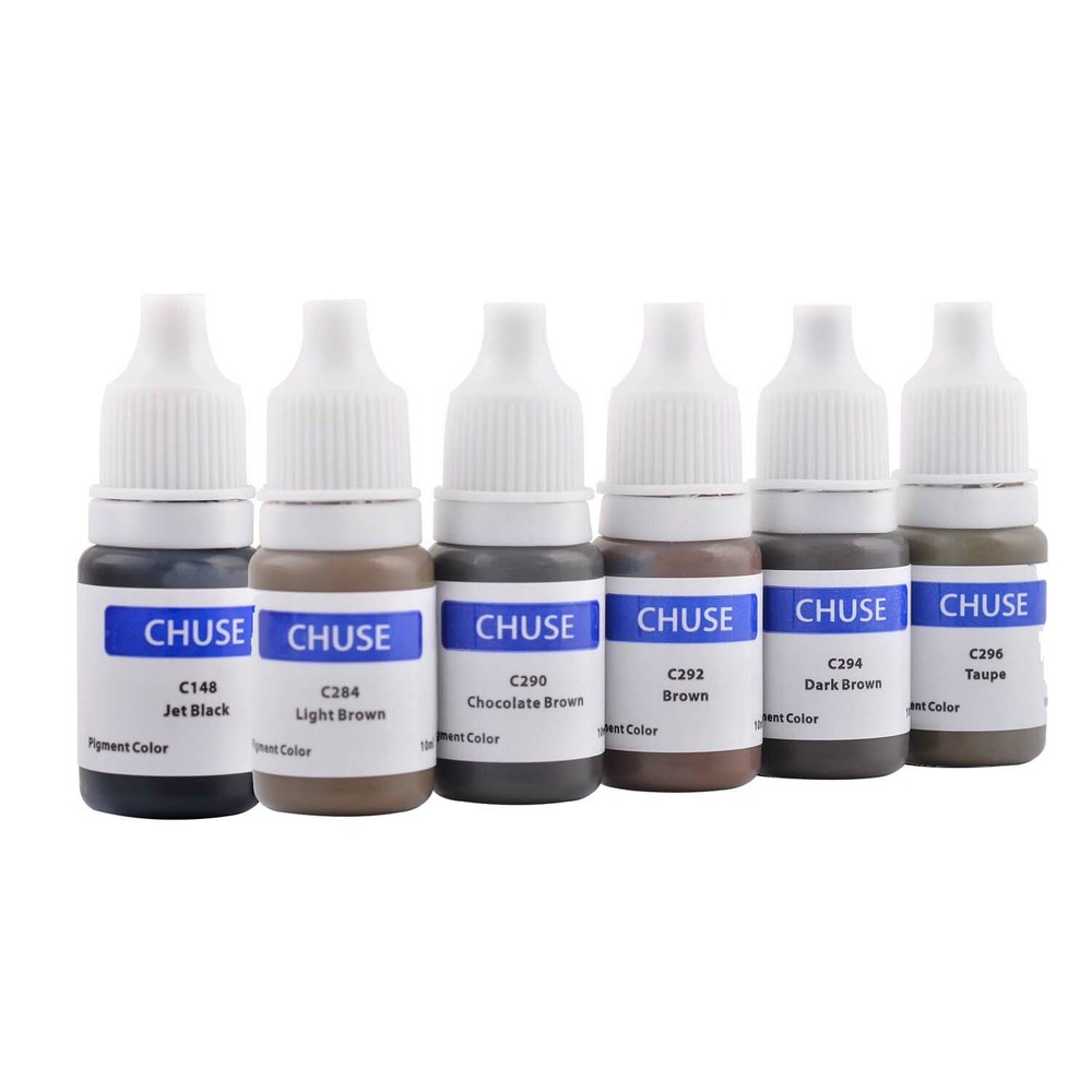 CHUSE Permanent Makeup Pigment Tattoo Ink For Eyebrow Microblading Machine Inks