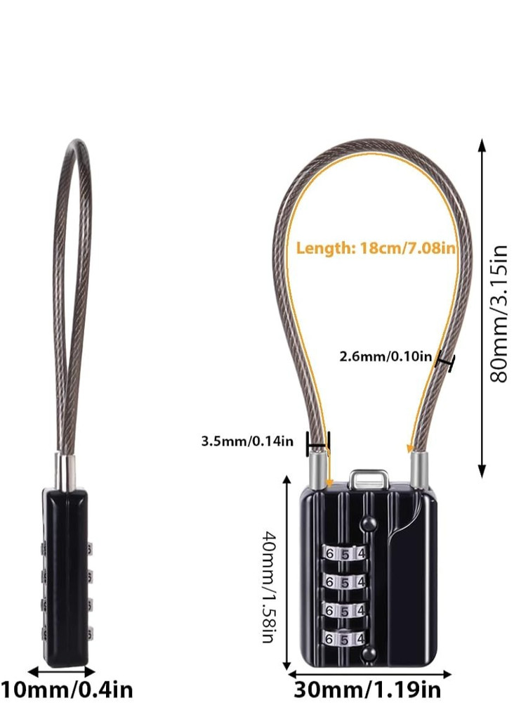 SEPOX® Versatile Twins Resettable 4-Digit Combination