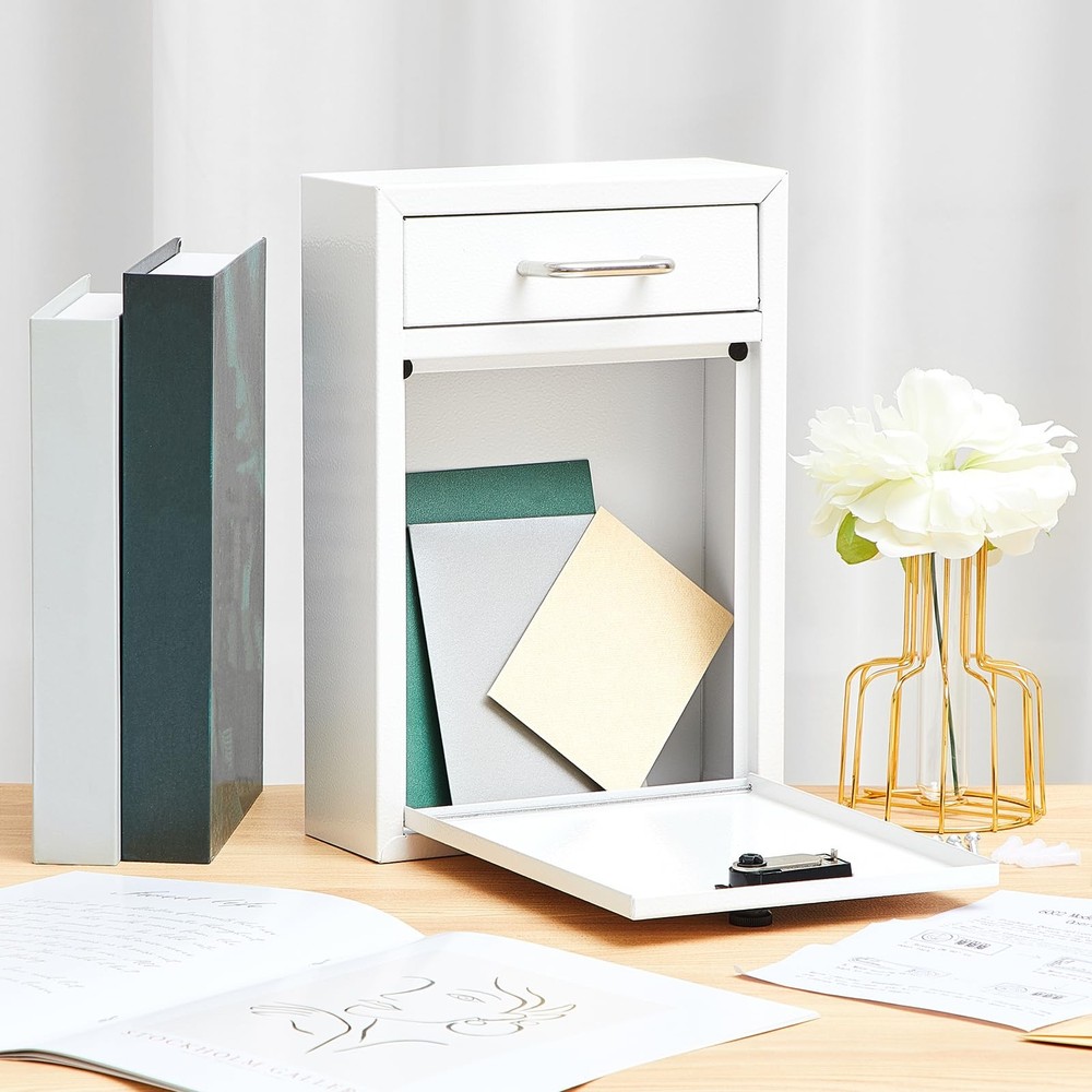 Wall Mount Mailbox with Combination Lock Large Locking Security Mailbox for O...