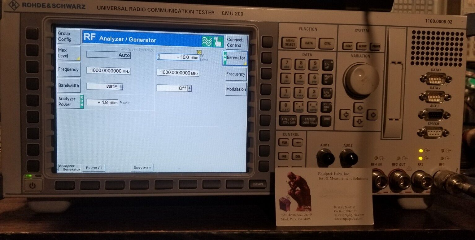 Universal Radio Communication Tester R&S CMU200 TESTED! Bluetooth 2.6 GHz BW SPA