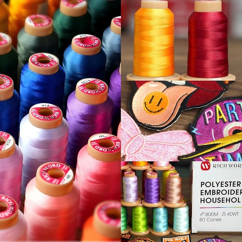 80 Color Embroidery Thread Set Single Needle Machines 40WT Durable Polyester New