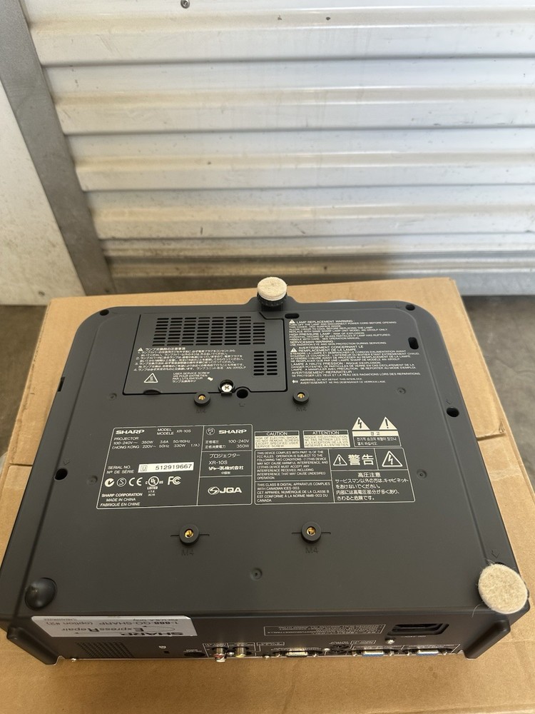 SHARP XR-10S NoteVision Multimedia Desktop Home Projector Without Power Cable