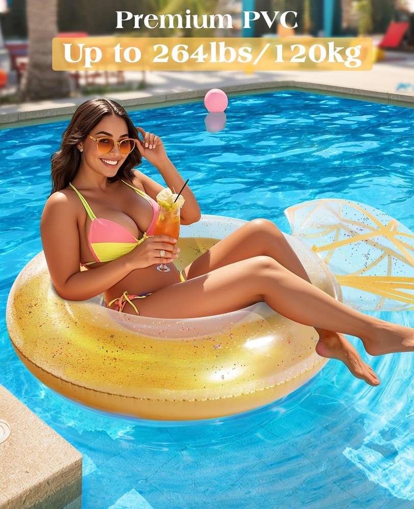 Pool Floats, Inflatable Diamond Ring Pool Float, Large Engagement Ring Floati...